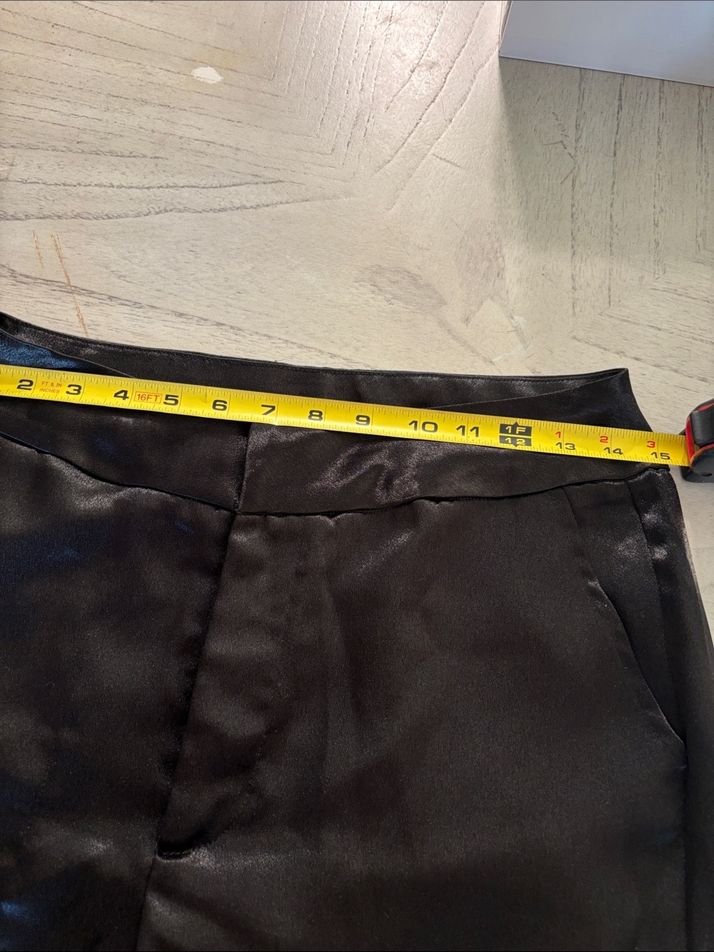 SHEIN Black Satin-Look Wide Leg Pants